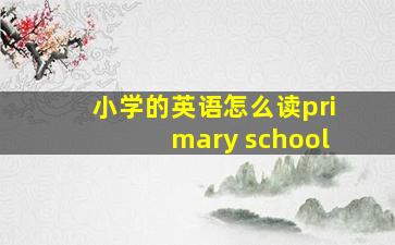 小学的英语怎么读primary school